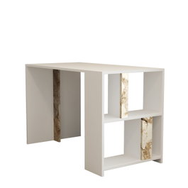 Hanah Home Mesa de Estudio Lima - Blanco Mármol, 120x60x75.4 cm